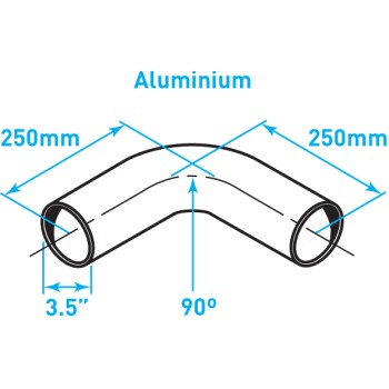 Exhaust Elbow 90º Bend, ​Aluminized Steel - 3.5"